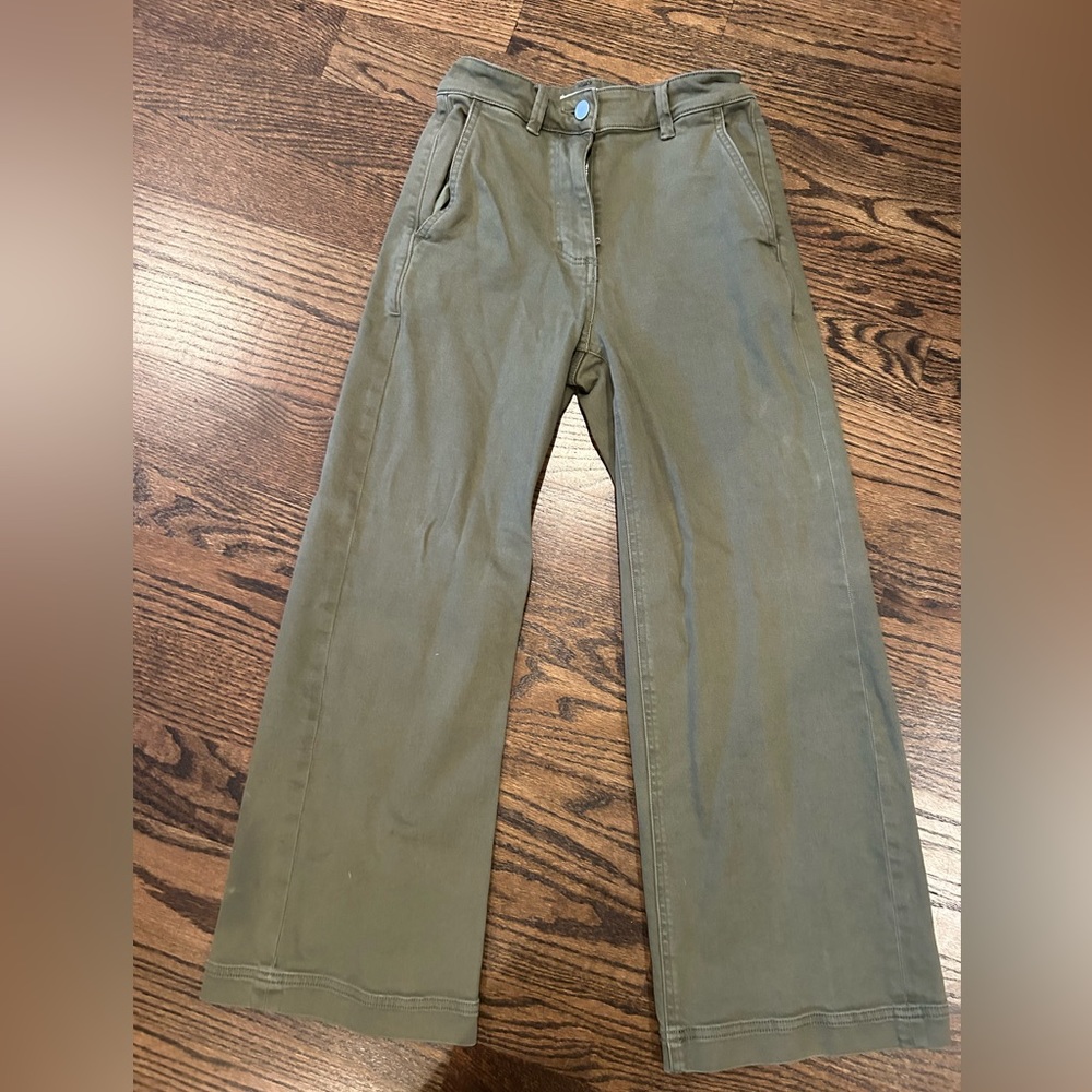 Everlane crop wide leg. Size 0. Khaki green